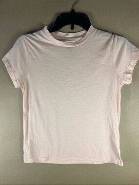 NWOT Billabong Basic Tee M Blush Pink Crew Neck Cotton Modal